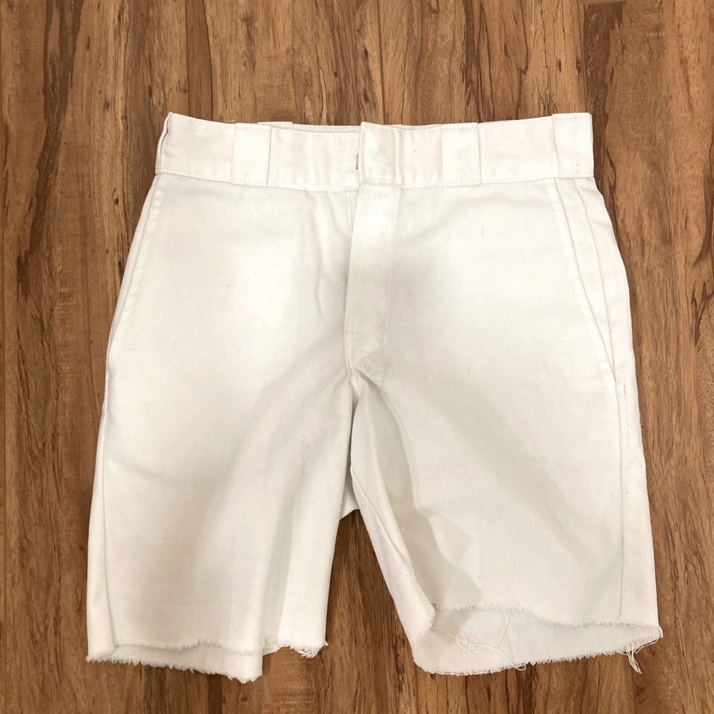 Dickies White Cut Off Shorts